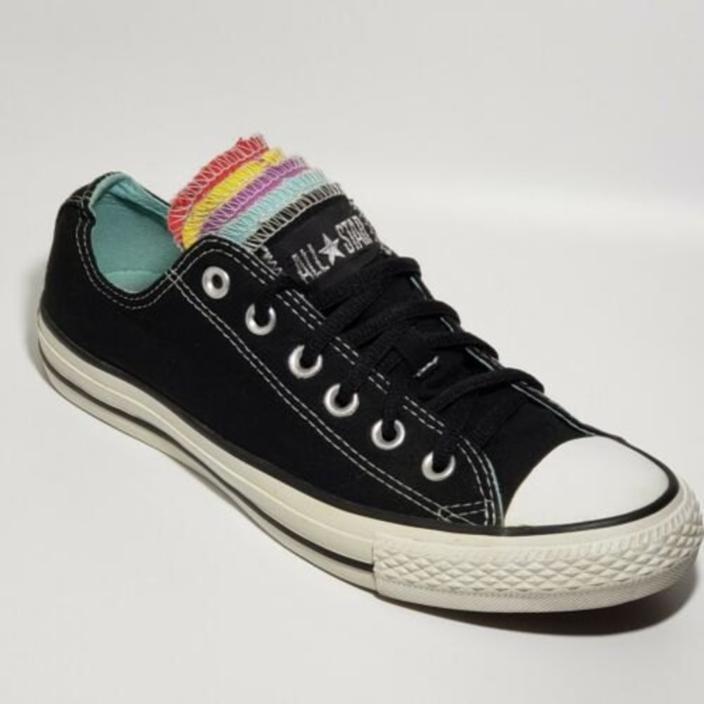 Women's Chuck Taylor Converse All Star Five Tongue Ox Shoes Blue Interior Size 9